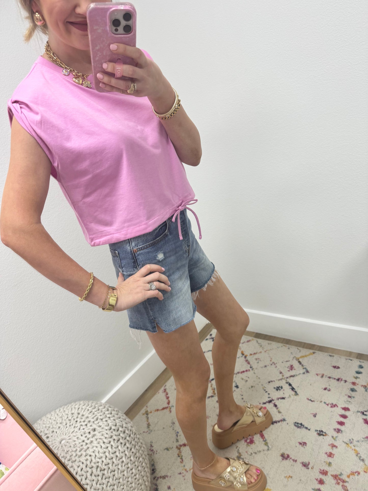 Tie Front Crop Short Sleeve (3 colors) FS