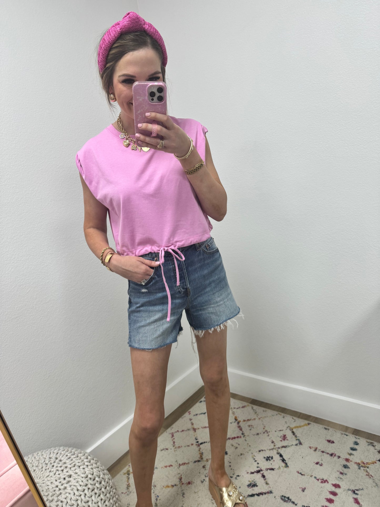 Tie Front Crop Short Sleeve (3 colors) FS