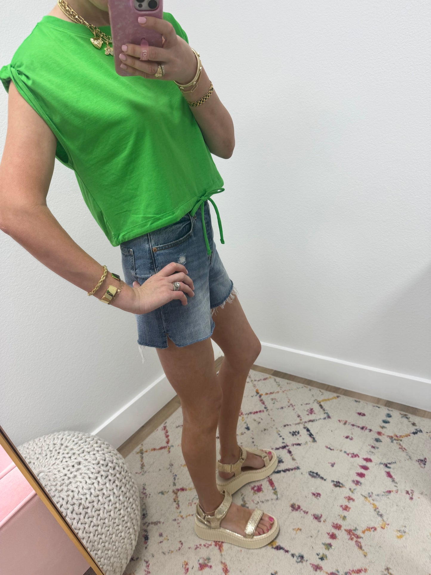 Tie Front Crop Short Sleeve (3 colors) FS